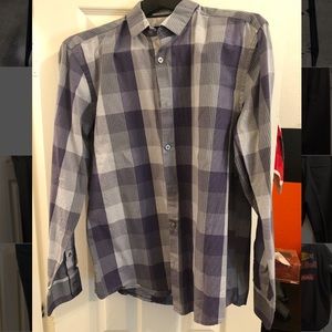 Alfani Purple Button-Up Shirt